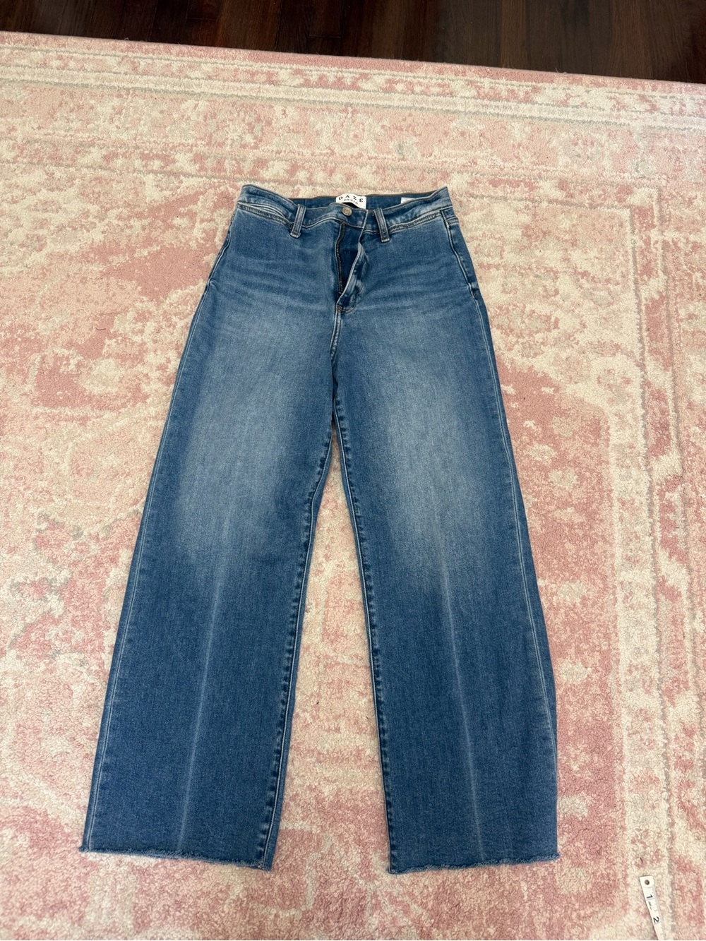 High-Rise Wide Leg Jeans in Medium Blue by AGOLDE